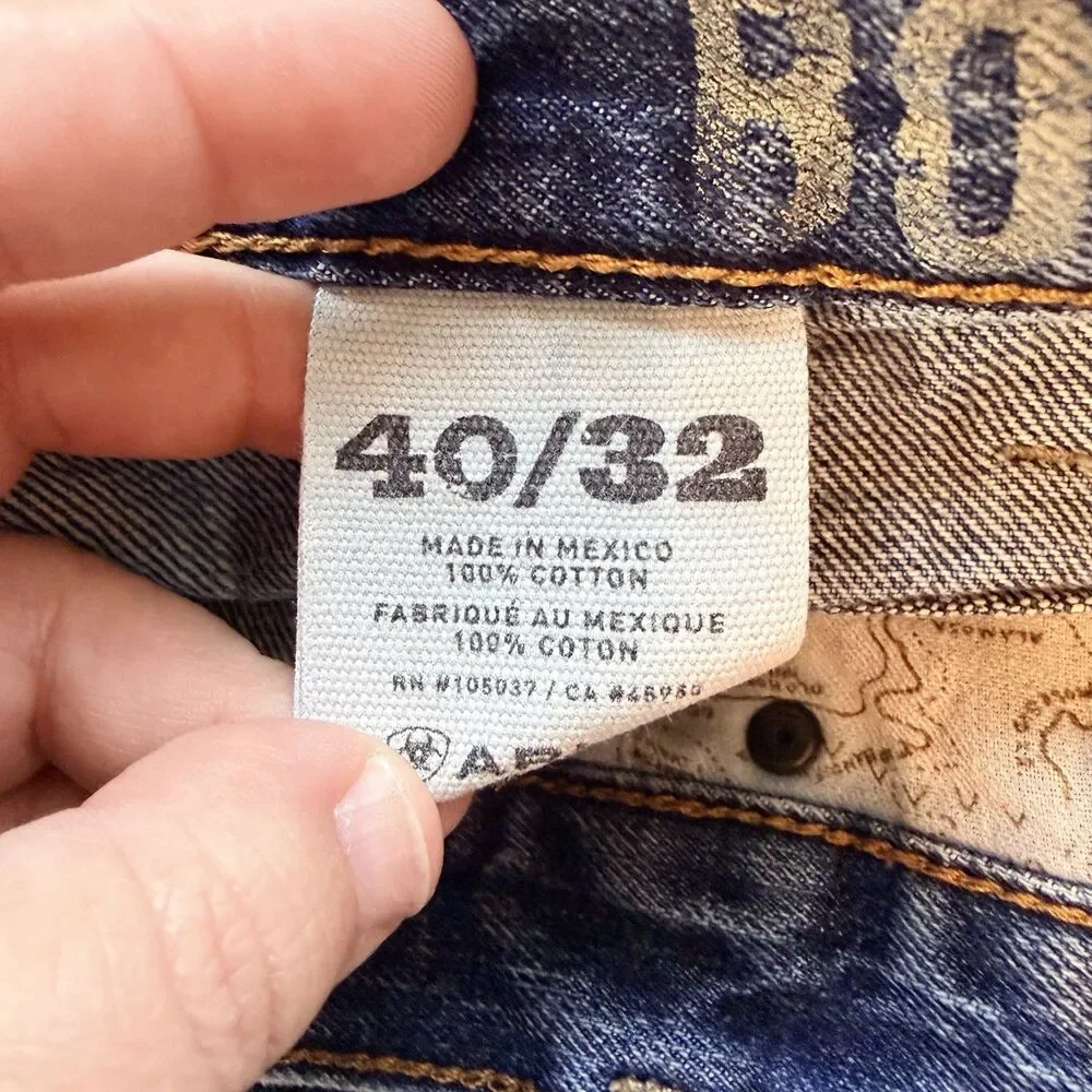 Ariat M2 Mens Jeans Relaxed Boot Size 40 x 32 Western Cowboy Workwear